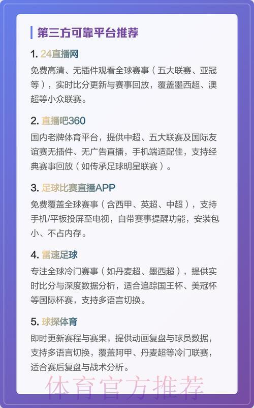 世界杯高清直播平台精选推荐攻略
